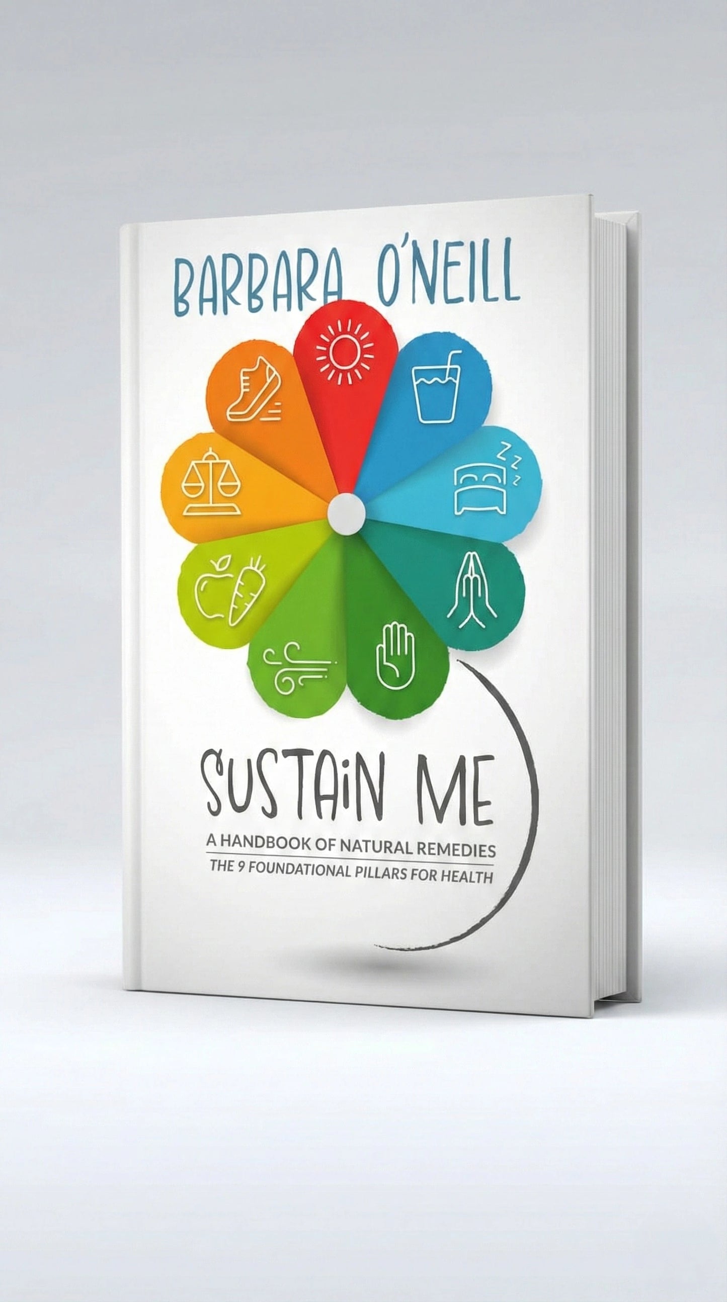 Spine view of Sustain Me paperback book by Barbara O’Neill